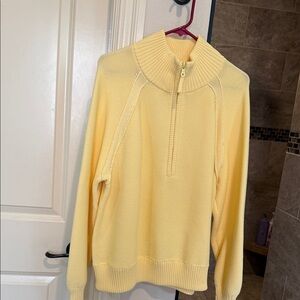 Aerie Light Yellow Women's Cowl Neck Sweater